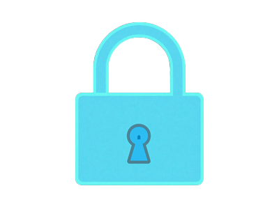 SSL-Padlock-Symbol mit blauem Glanz f&uuml;r Casea Casino Datenschutz